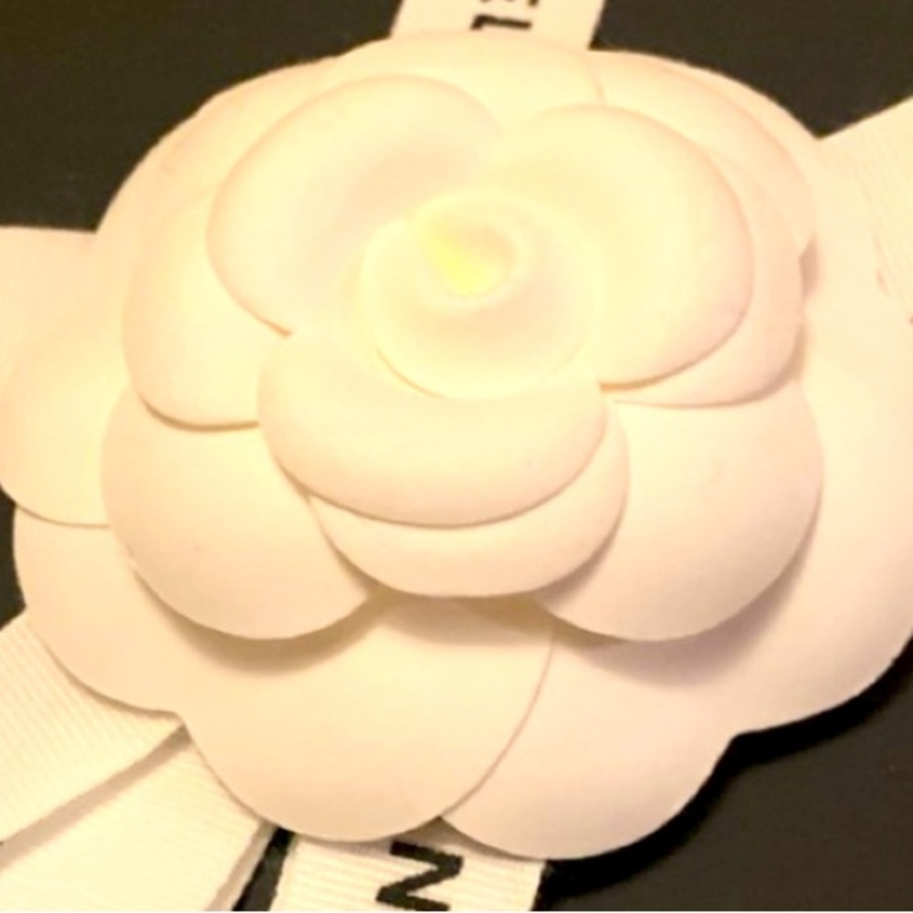 Authentic Chanel white camellia box sticker . Must have for gift wrapping/decor